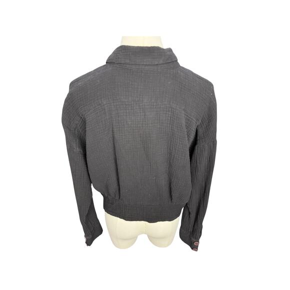 Free people Women's size large long sleeve button front tie at the waist detail - Picture 2 of 4